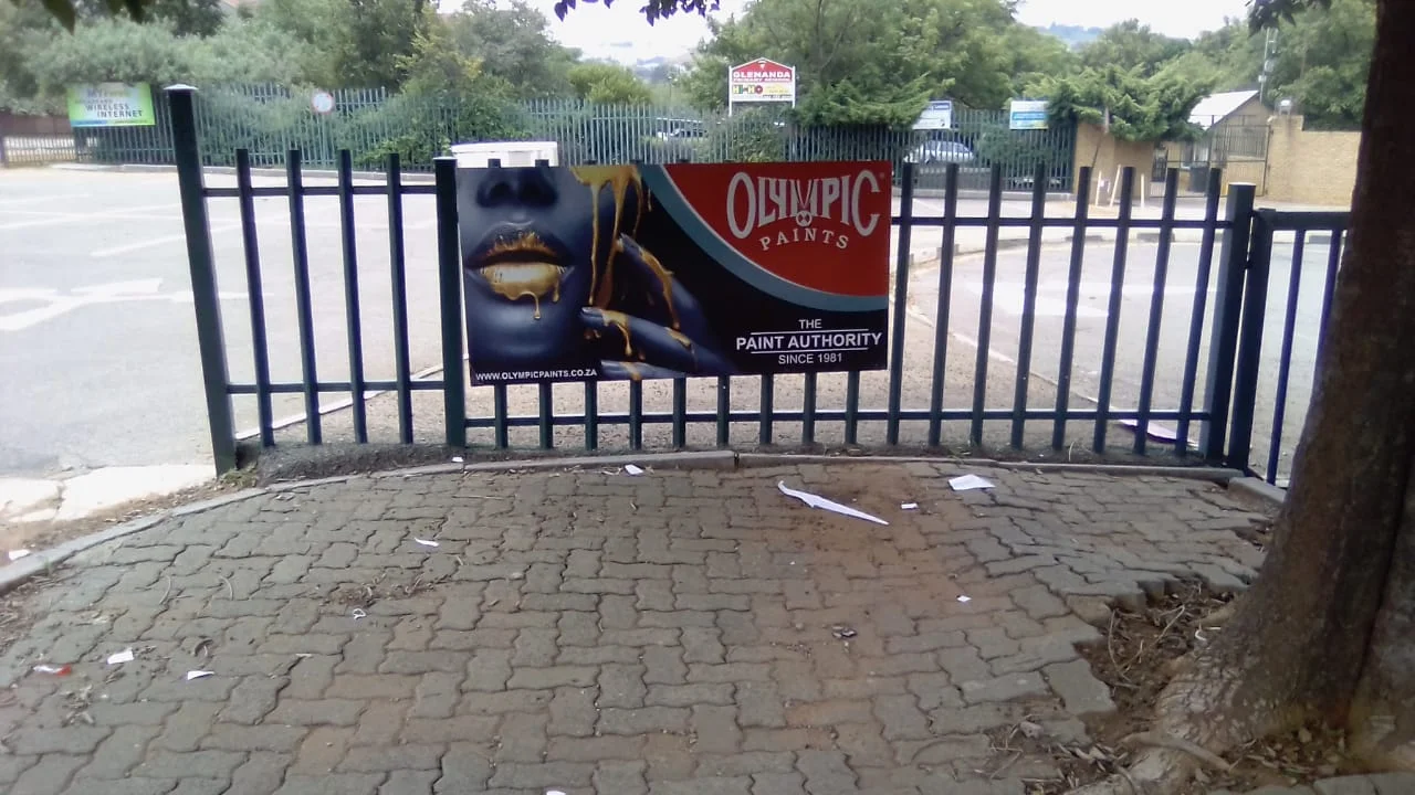 Olympic Paints promotional advertising banner display