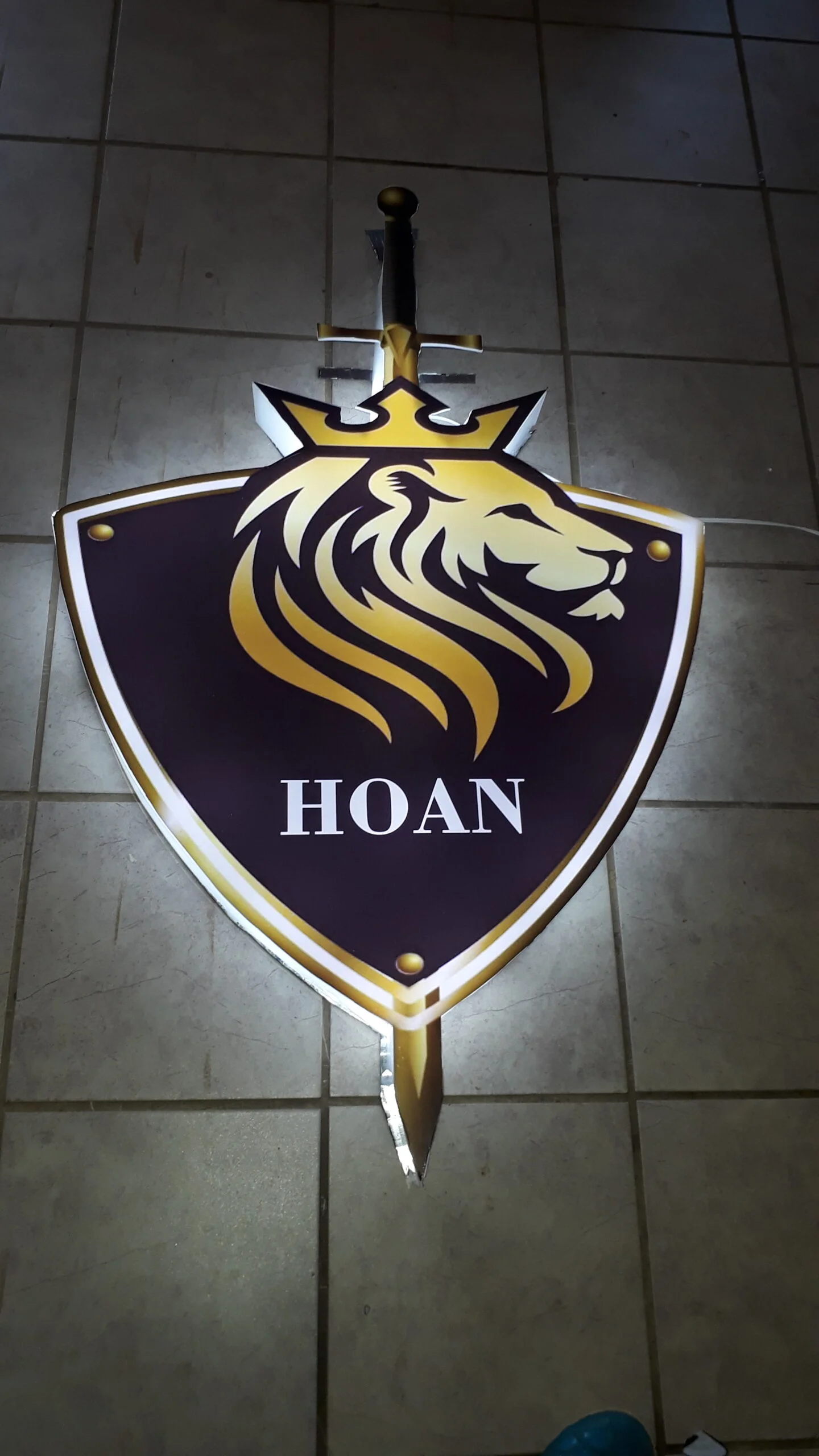 HOAN custom illuminated shield sign board