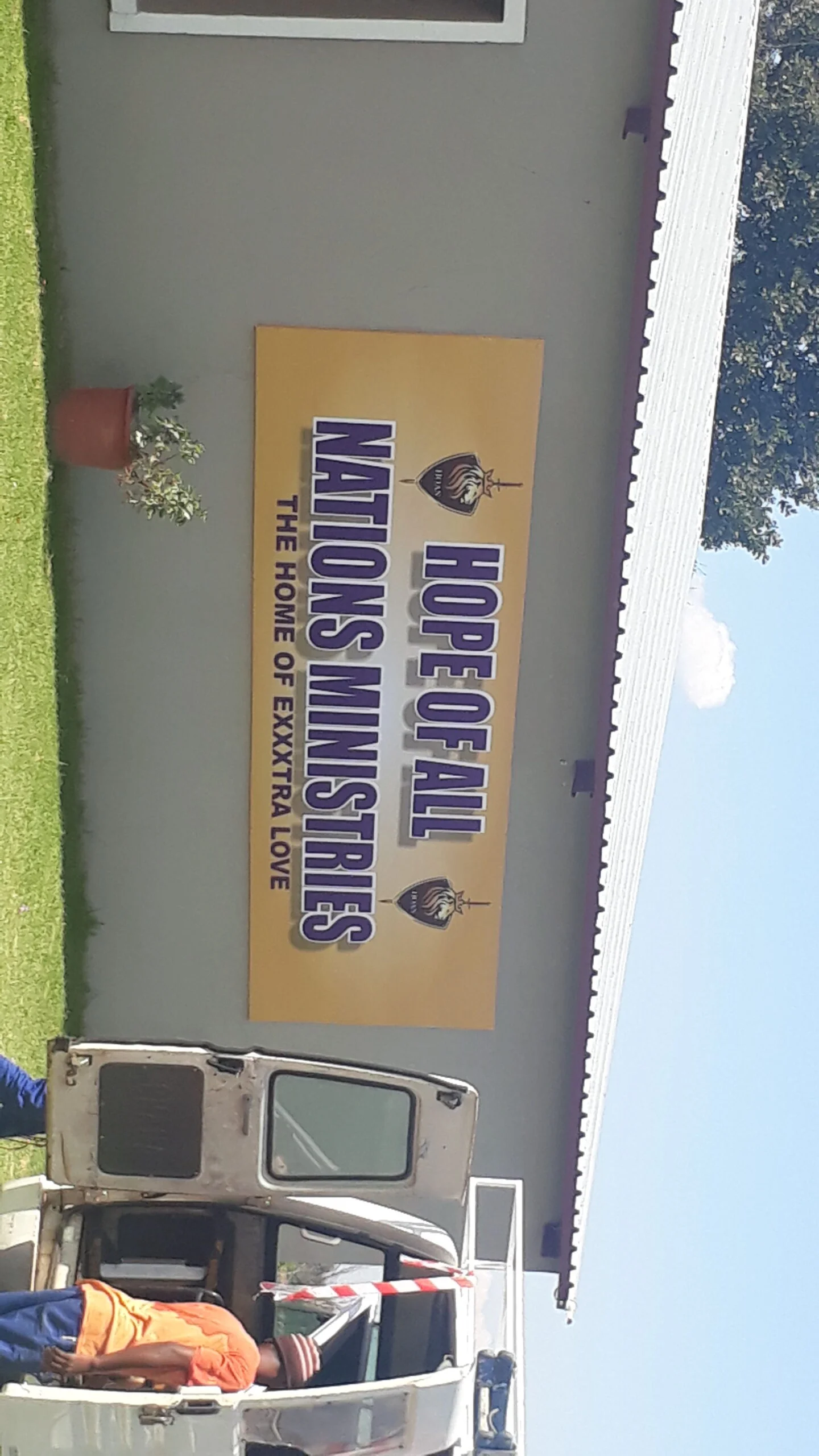 Hope of All Nations Ministries outdoor sign board