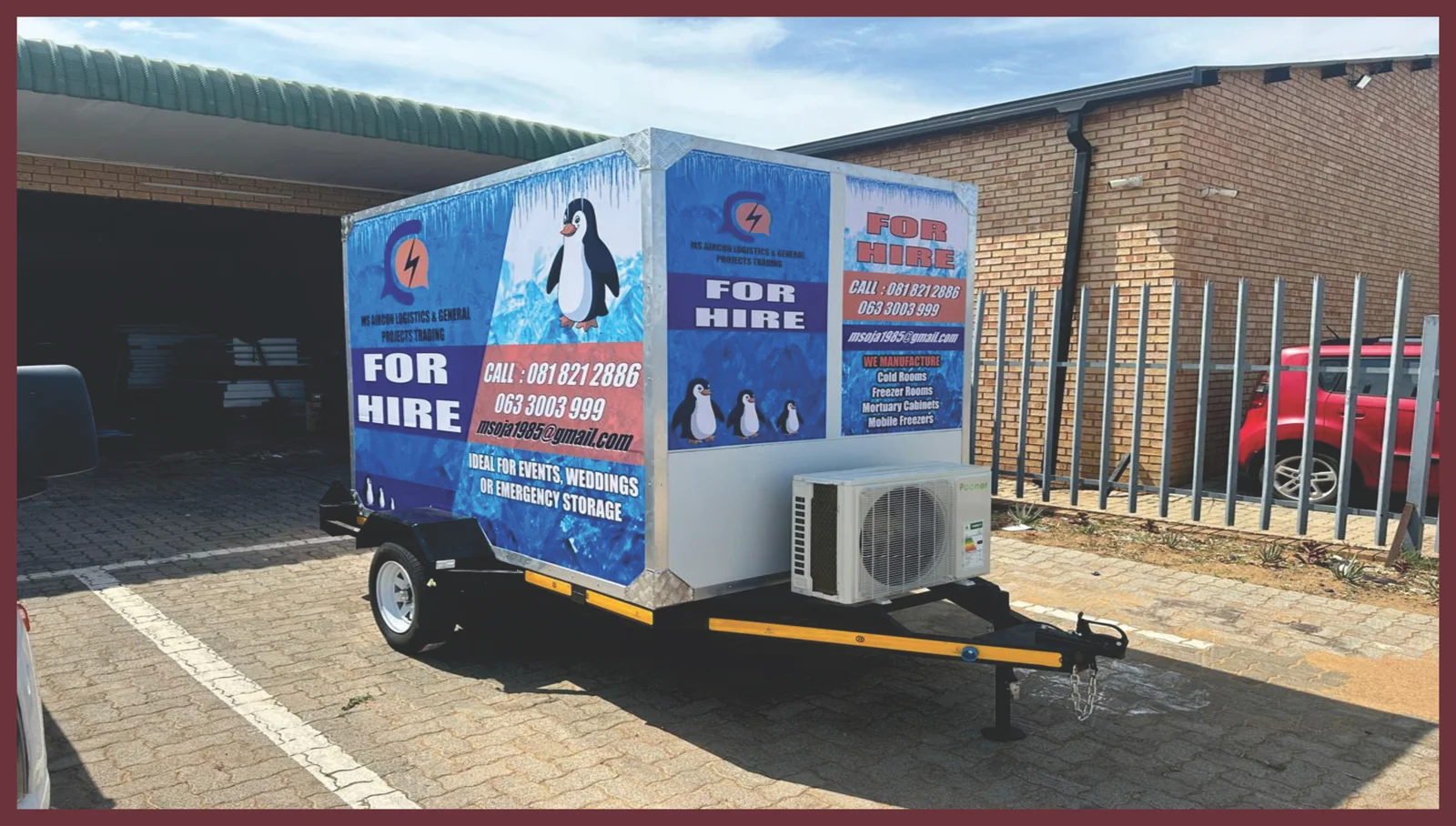 MS Aircon Logistics fully branded trailer
